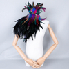 Amazon 11-color Gothic-style feather one-shoulder shawl stage fashion show costume ball Halloween costume accessory