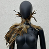 Amazon 11-color Gothic-style feather one-shoulder shawl stage fashion show costume ball Halloween costume accessory