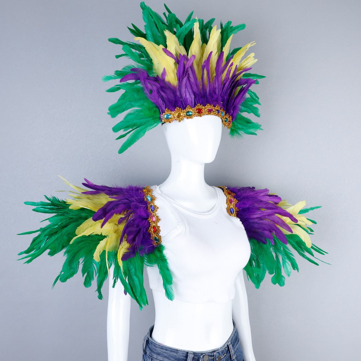 Brazilian Samba Feather Wings Feather Headdress
