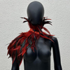 Amazon 11-color Gothic-style feather one-shoulder shawl stage fashion show costume ball Halloween costume accessory