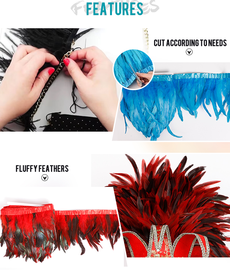 multi-color rooster feathers for crafts