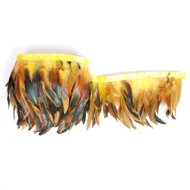 6-7inch Multi-Color Cock Tail Coque DIY Chicken Rooster Feathers Trims Fringe for Crafts Costumes Decoration