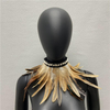 Cross-border hot sales of Gothic-style feather scarves, Halloween mascots, balls, pearl lace scarves, clothing accessories