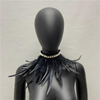 Cross-border hot sales of Gothic-style feather scarves, Halloween mascots, balls, pearl lace scarves, clothing accessories