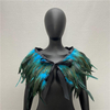 Amazon Gothic Feather Shawl, Rooster Feather Scarf, Rooster Feather False Collar, Feather Cloak, Accessories And Ornaments
