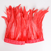 10-12inch Dyed Pattern Decorative Feather Trim with Fabric Tape for Masquerade Mask Accessories