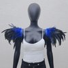 Gothic-style oversized feather shawl, performance ball epaulets, Halloween party role-playing costume accessories