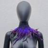 Black Lace, Feather Scarf, False Collar, Halloween Masquerade Ball Costume And Accessories