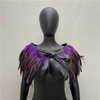 Amazon Gothic Feather Shawl, Rooster Feather Scarf, Rooster Feather False Collar, Feather Cloak, Accessories And Ornaments