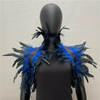Cross-border feather shawl cape performance ball feather vest False collar scarf Amazon feather cape