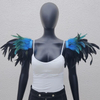 Gothic-style oversized feather shawl, performance ball epaulets, Halloween party role-playing costume accessories