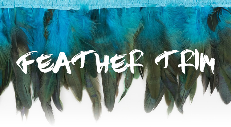 6-7 inch dyed rooster feather trim