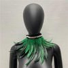 Cross-border hot sales of Gothic-style feather scarves, Halloween mascots, balls, pearl lace scarves, clothing accessories