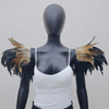 Gothic-style oversized feather shawl, performance ball epaulets, Halloween party role-playing costume accessories