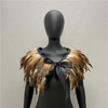 Amazon Gothic Feather Shawl, Rooster Feather Scarf, Rooster Feather False Collar, Feather Cloak, Accessories And Ornaments