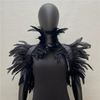 Cross-border feather shawl cape performance ball feather vest False collar scarf Amazon feather cape