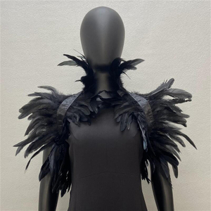 Cross-border feather shawl cape performance ball feather vest False collar scarf Amazon feather cape