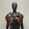 Amazon Gothic Feather Shawl, Rooster Feather Scarf, Rooster Feather False Collar, Feather Cloak, Accessories And Ornaments