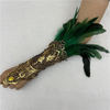 European And American Cross-border Halloween Feather Bracelet, Gothic-style Feather Gloves, Hollowed-out Golden Lace Arm Covers