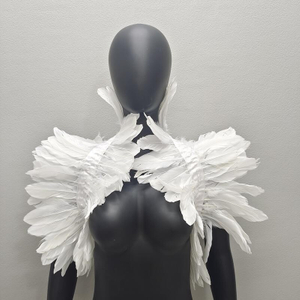 Cross-border feather shawl cape performance ball feather vest False collar scarf Amazon feather cape