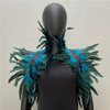Cross-border feather shawl cape performance ball feather vest False collar scarf Amazon feather cape