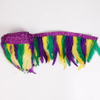 Colorful Rooster Feather Fringe Fabric Jewelry Crafts Plumes Feather Trim for Crafts DIY Costumes Sewing